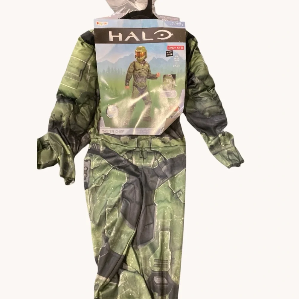 NWT Boys’ HALO Infinite Master Chief‎ Muscle Padded Costume & Mask- Size 7/8